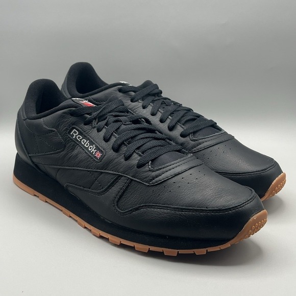 Reebok Other - Reebok Classic Leather Black and Gum Retro Shoes - Men's Size 15 NEW